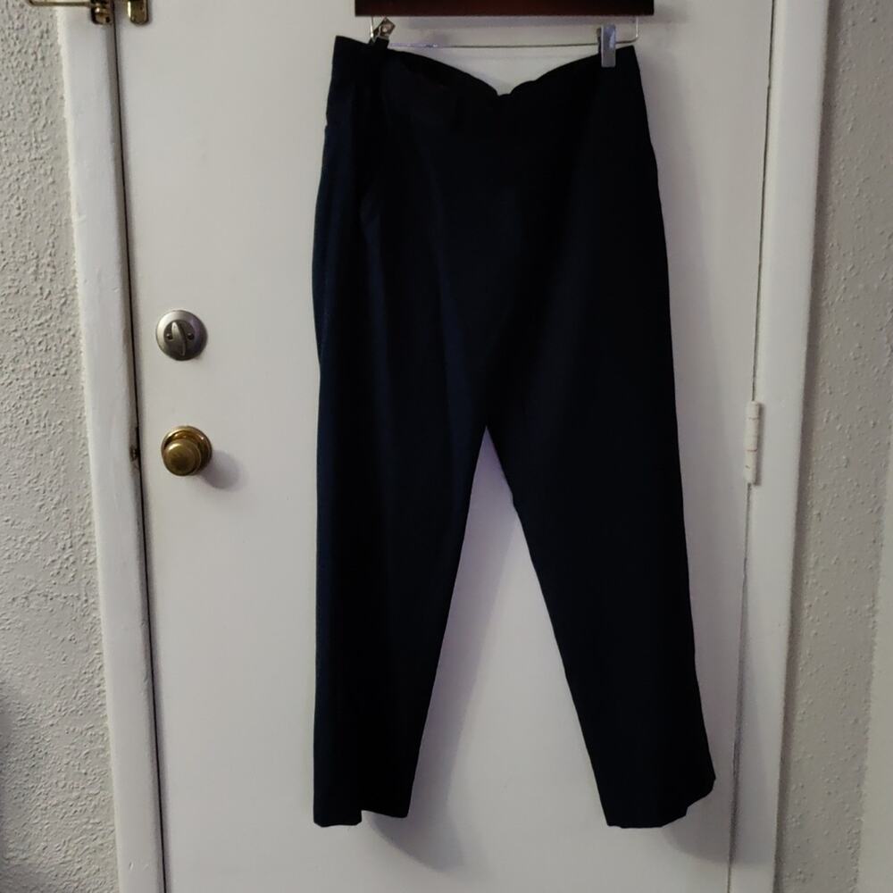 Alfani Slim Fit Wool Navy Dress Pants 32/30 Classic Preppy Office Holiday Luxury